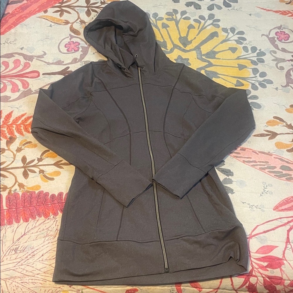 Athleta Gray Full-Zip Hoodie